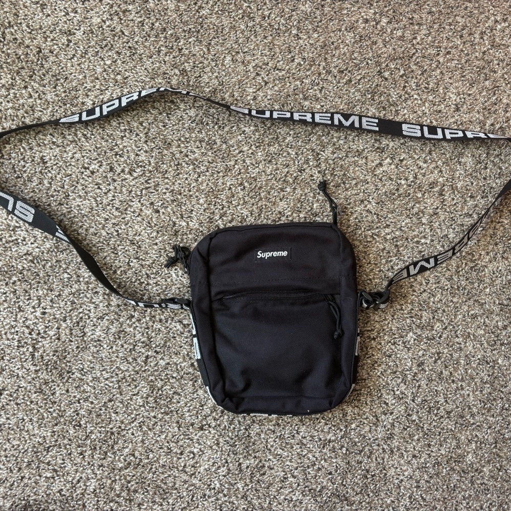 Supreme Black Belt Bag with Adjustable Strap